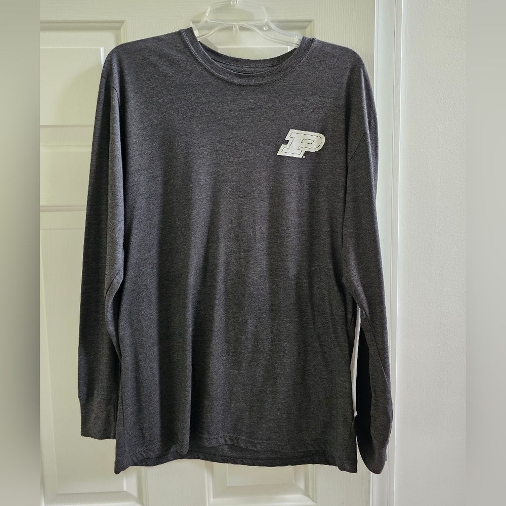 Purdue Boilermakers Charcoal Gray Long-sleeved T-shirt EUC!